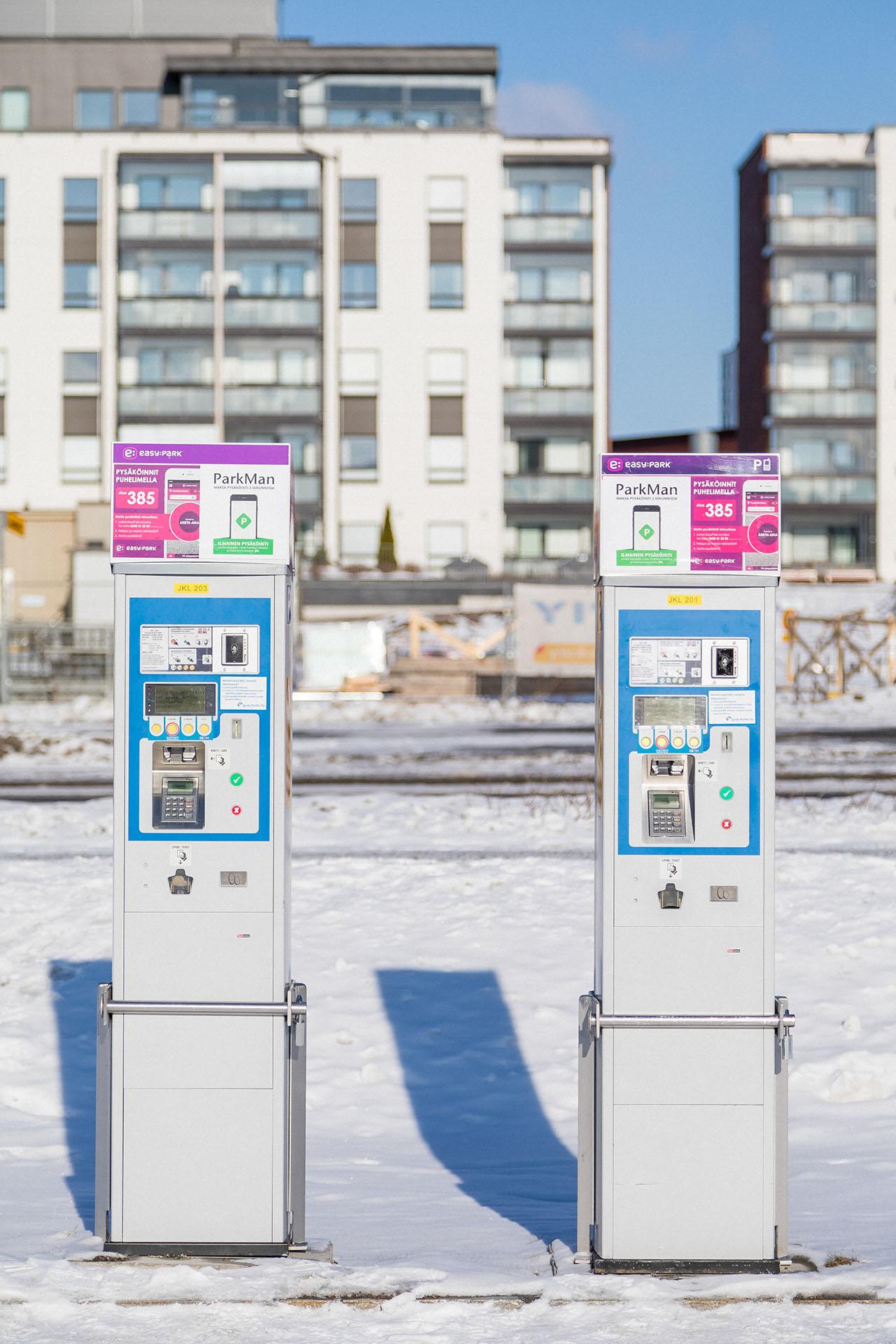 Pysäköintimittarin murtosuoja Jyväskylässä.